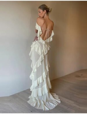 Haus of Olympia Petal Grace Ruffles Dress | The Goddess Collection